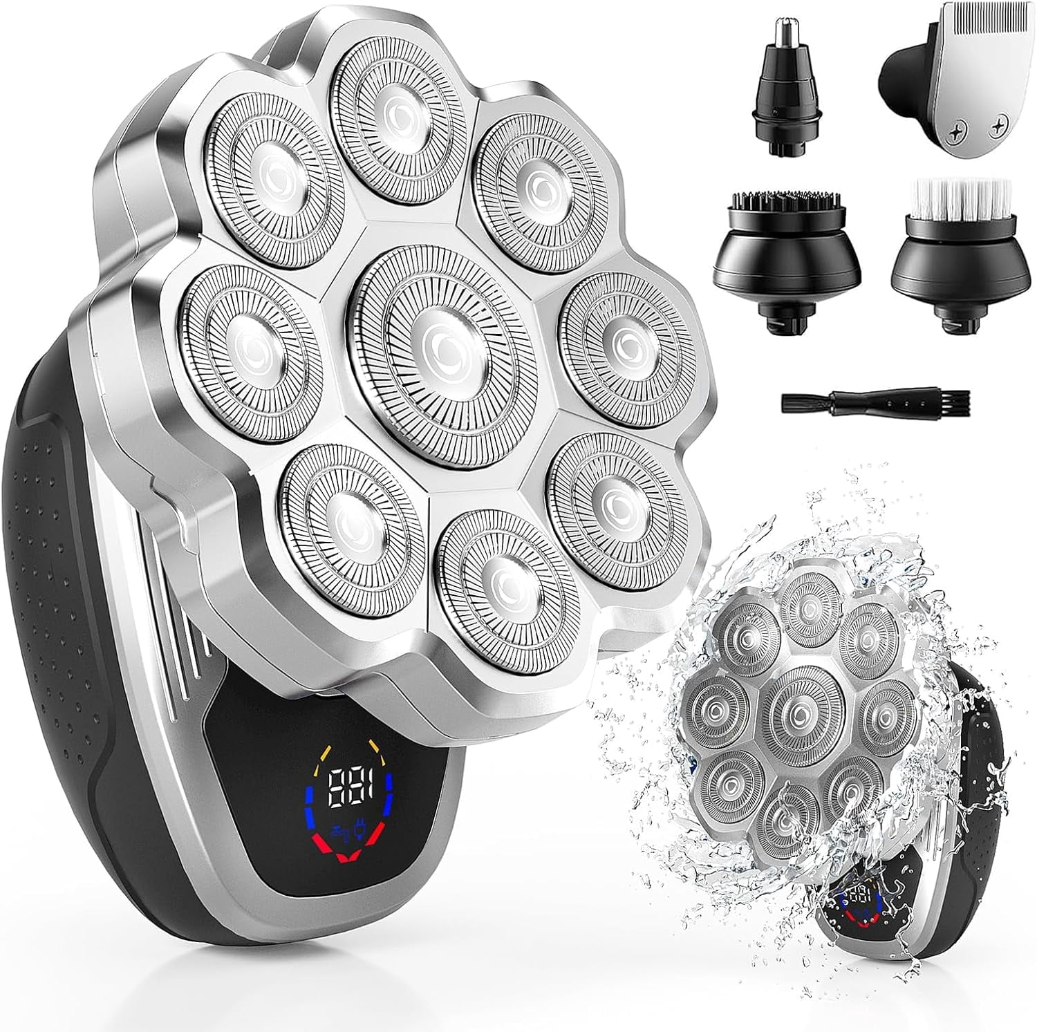Walmart Razor Recharge Electric Razor for Men,Head Shavers for Bald Men,5-in-1 Electric Razors ...