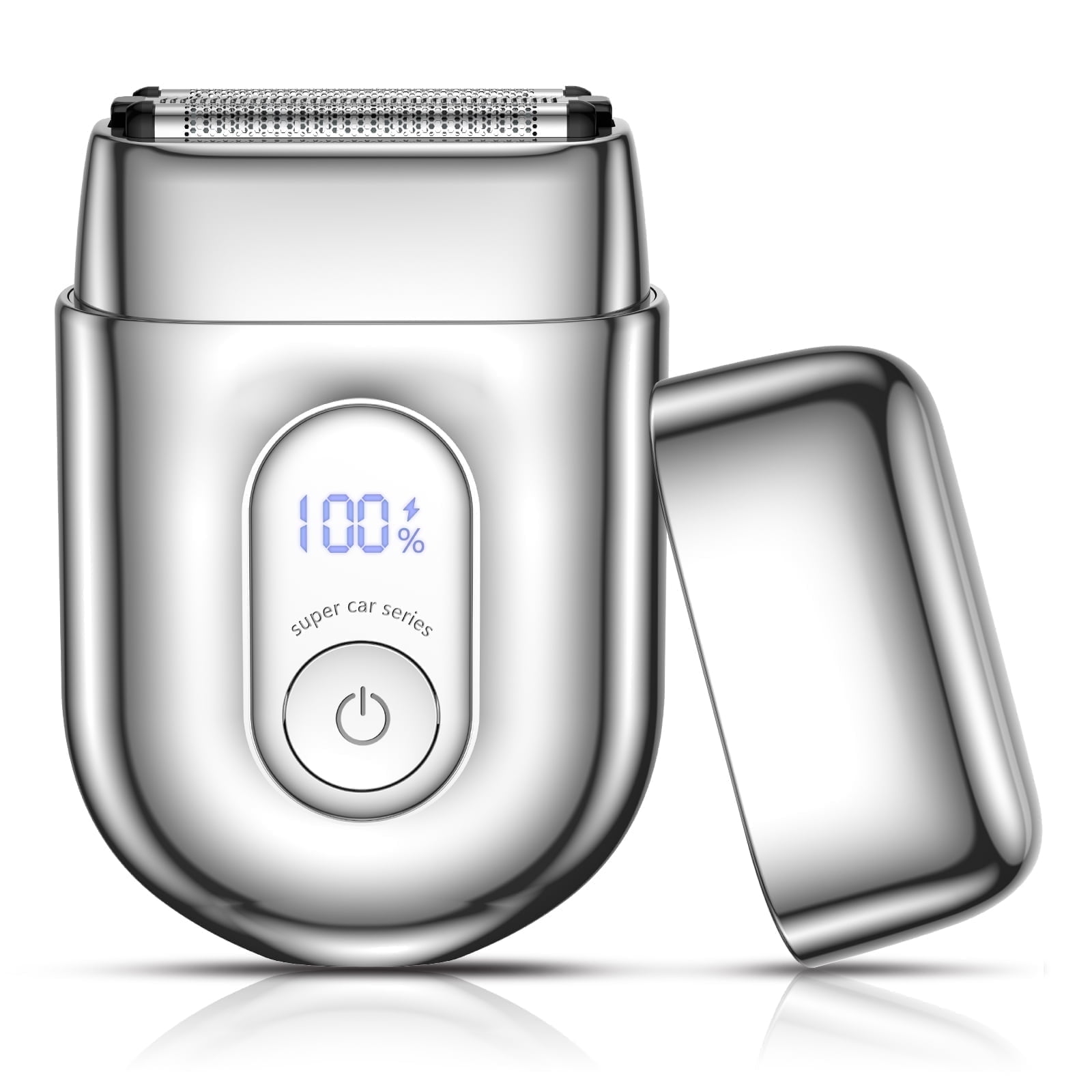 Prozing Electric Foil Shaver for Men, Mini Razor for Men, Big LED Display with 3 Floating Blades, IPX7 Waterproof Wet Dry Face Razor, USB Type-C Charging 