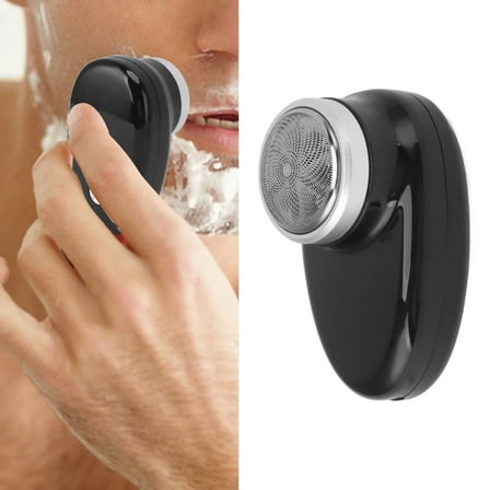 Electric Razor for Men, Waterproof Small Pocket Size Beard Trimmer, Black