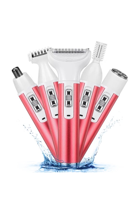 Electric Razor for Women: 5 in 1 Electric Trimmer for Facial Nose Eyebrow Beard Mustache Arm Leg Armpit Bikini - Women Body Shavers Set