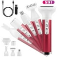 Electric Razor for Women, DISEN 5-in-1 Waterproof Rechargeable Painless ...