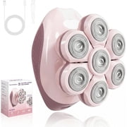Electric Razor for Women, Electric Shaver with 7D Magnetic Shaver Heads, Wet & Dry Body Hair Trimmer, IPX6 Waterproof, LED Display, USB Fast Charge, Gentle & Smooth Shaver, Pink