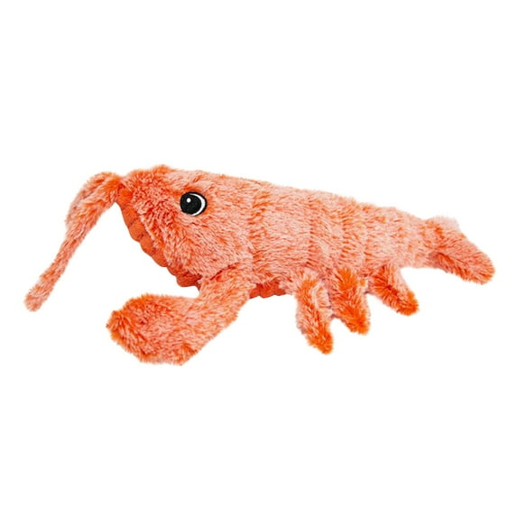 Electric Realistic Jumping Shrimp Cat Toy With USB Charging For Pet Play And Exercise