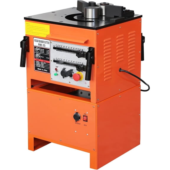 Electric Rebar Bender And Cutter Machine Max 1 in 25 Mm Diameter Steel Bar Rod Bending And Cutting Machine 1600w Copper Motor Low Noise Foot Pedal Control For Construction Industrial Use Heavy Duty