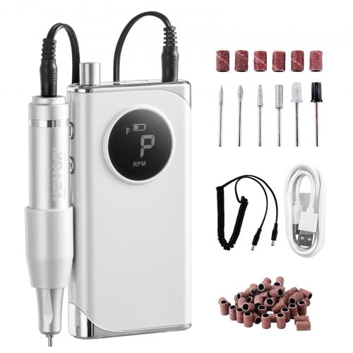 Electric Rechargeable Nail Drill, 40,000RPM Portable Cordless Nail E