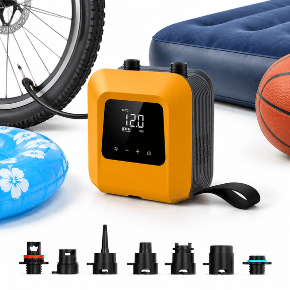 Electric Rechargeable SUP Pump, 20 PSI Dual-Stage Inflation for Paddleboards and Kayaks