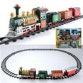 Electric Rechargeable Train Toy with Steam Engine for Kids 3 4 5 6 7