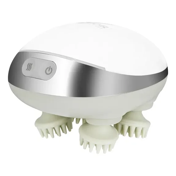 Electric Rechargeable Waterproof Head Scalp Massager with Heat