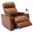 thumbnail image 1 of Electric Recliner Chair with USB Charging Port and Hidden Arm Storage, Convertible Lounge Chair with 2 Cup Holders, Power Motion Recliner with Multimedia Audio Armrest for Living Room, Home Theater, 1 of 7