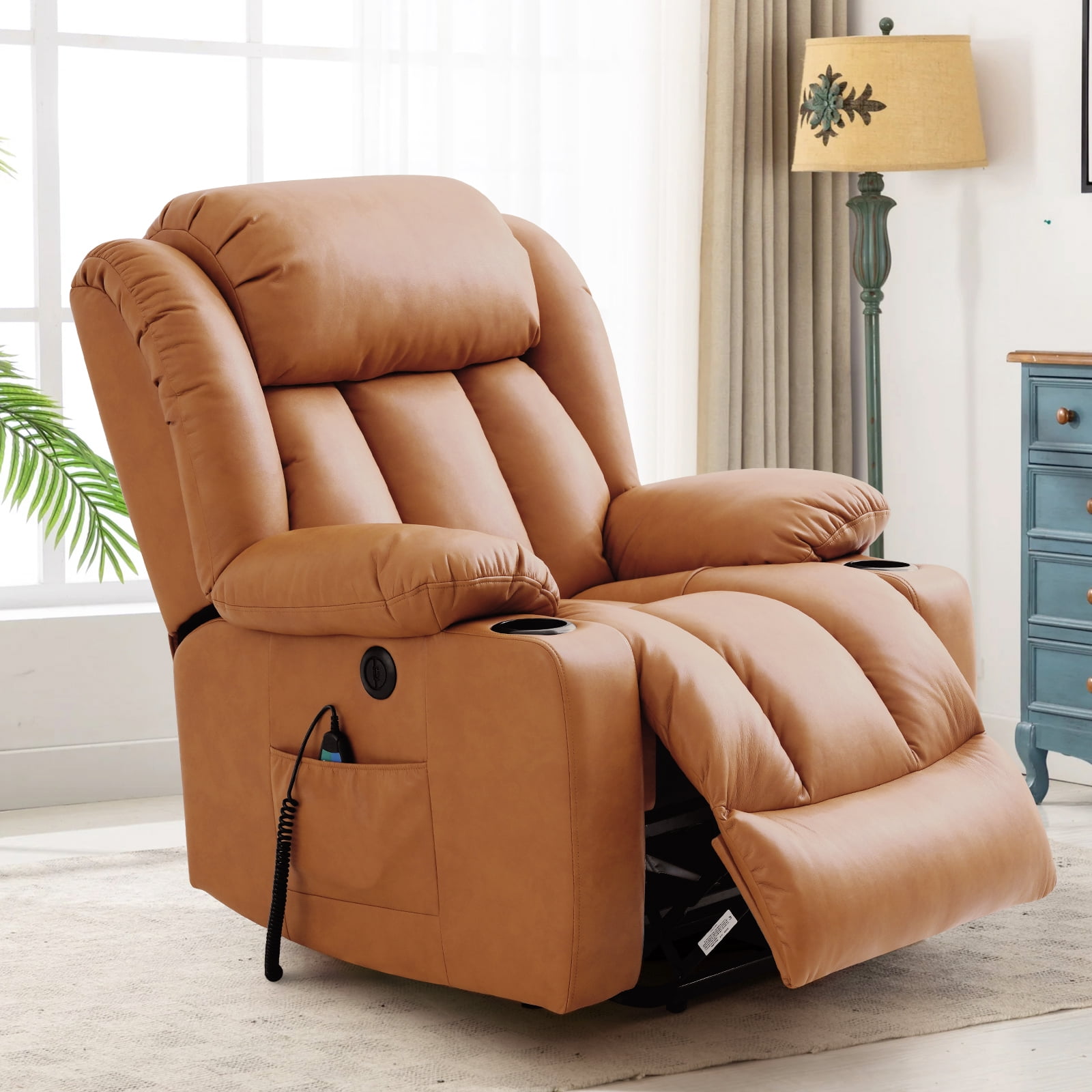 Electric Recliner Chairs for Seniors, Power Recliner Chairs with Massage and Heat, Breathable