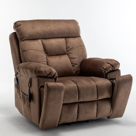 Electric Recliner For Elderly: 5 Massage Modes, Soft Padding, Upholstery Power Lift Heavy Adults: 26.78in Height, Lumbar Heating,