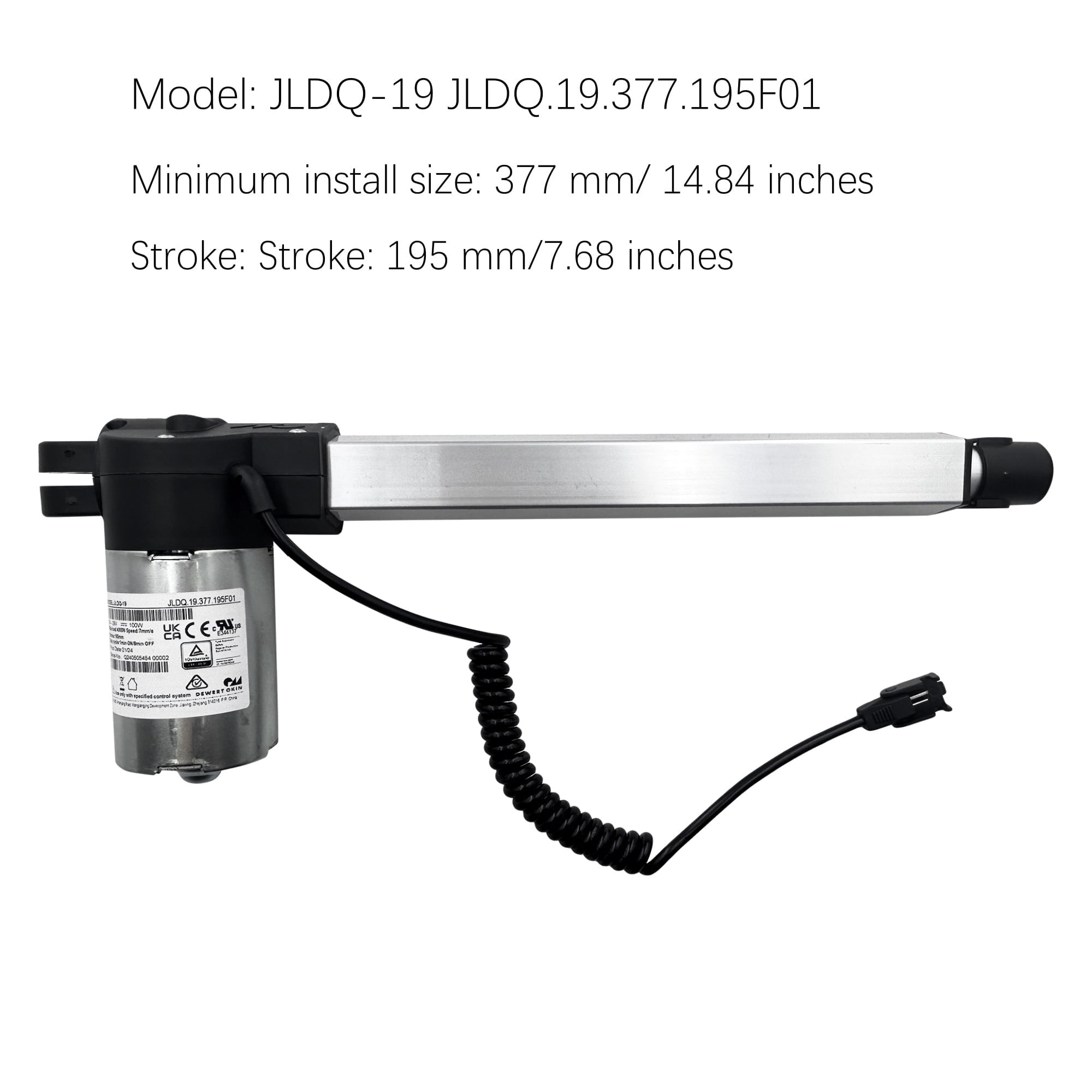 Electric Recliner Lift Chair Okin Motor Actuator Model JLDQ-19 JLDQ.19.377.195F01 Replacement