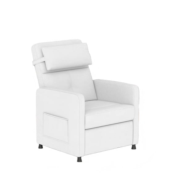 Electric Recliner Sofa with Adjustable Power Recline, Massage, Heat and Lumbar Support, White