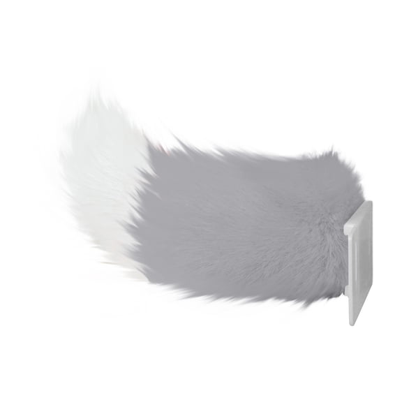 Electric Remote Control Sound Activated Faux Fox Fur Tail For Car Rear Trunk Decoration 1 Pack