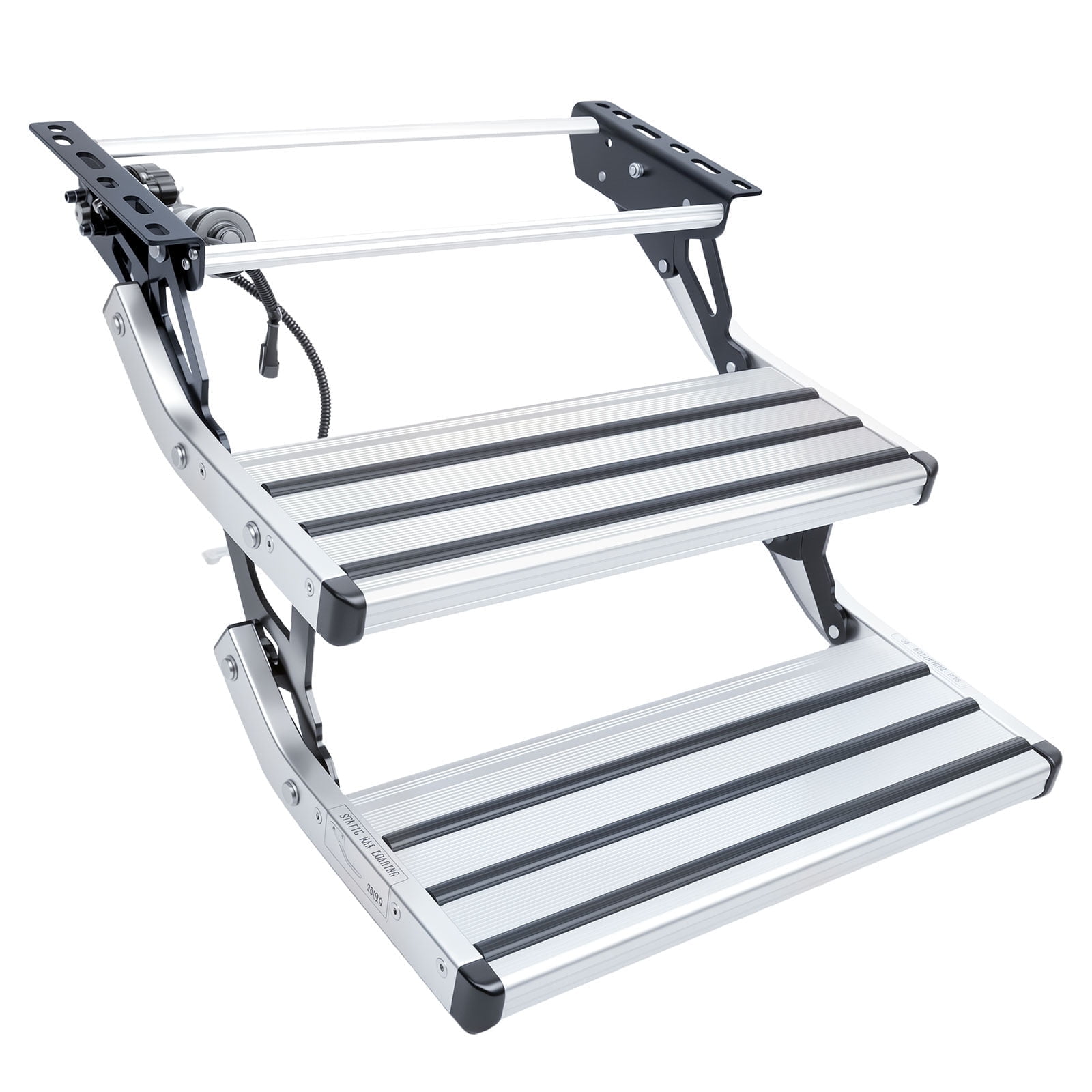 Electric Retractable RV Steps with LED Light, 2-Step, 400 LBS Load ...