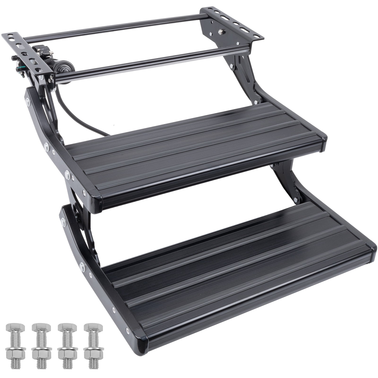 Electric Retractable RV Steps with LED Light, 2-Step, 400 LBS Load ...