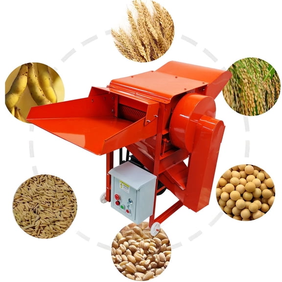 Electric Rice Beans Corn Hulling and Peeling Machine Grain Rice Husking Machine Wheat Threshe 220V