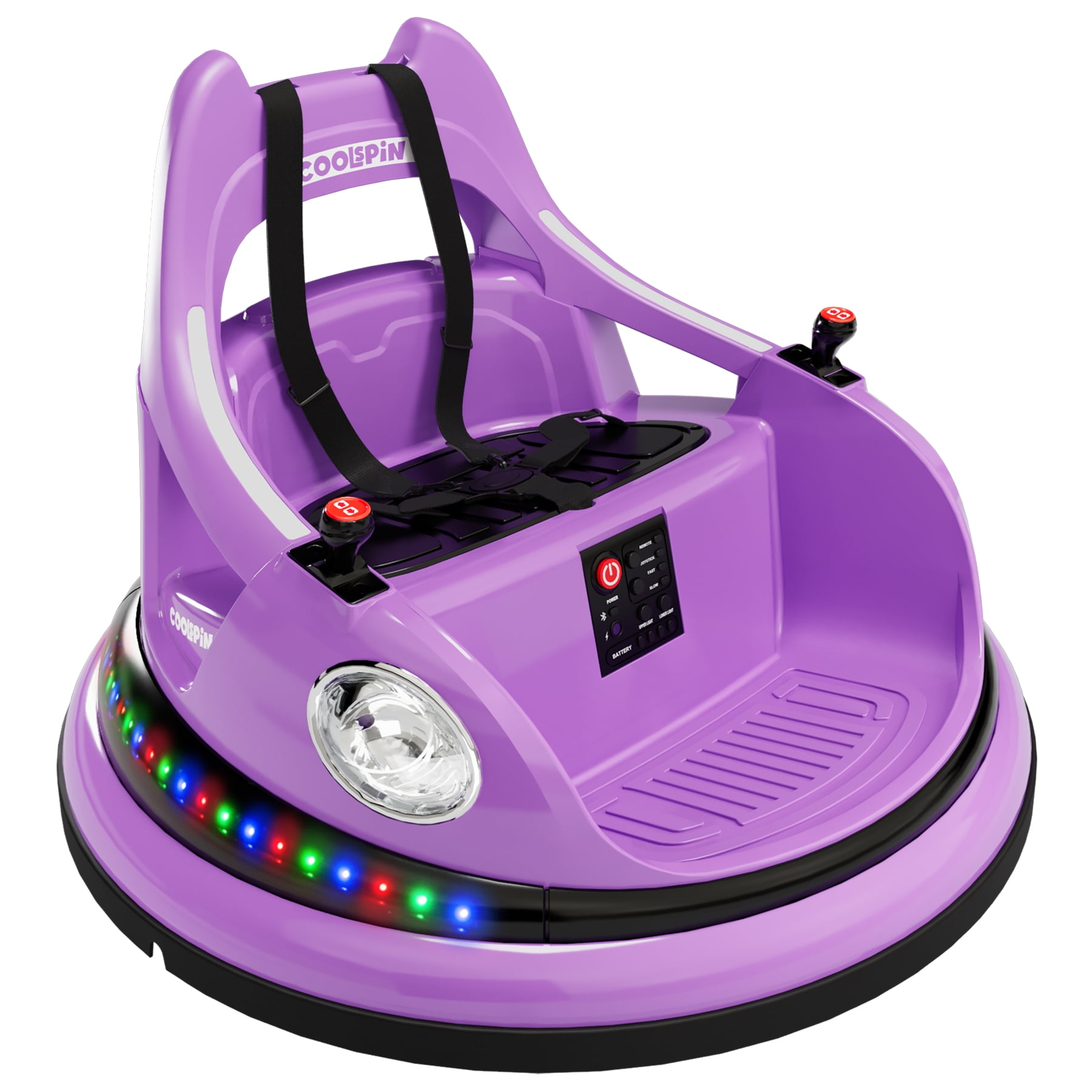 Flybar 6V Bumper Car Toddler Ride-On – 360° Spin & LED Lights