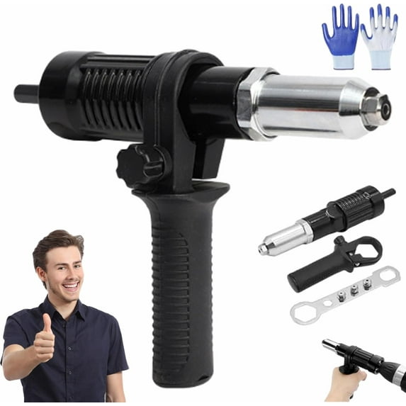 Electric Rivet Gun Adapter Kit, Rivet Gun Adapter for Drill with ...