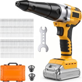 Electric Rivet Gun Compatible with 20V MAX Battery (Tool Only), Brushless Automatic Cordless Rivet Gun, 2248 lbf Pull Force, Quick-Change Nozzle for 1/8" 5/32" 3/16" Pop
