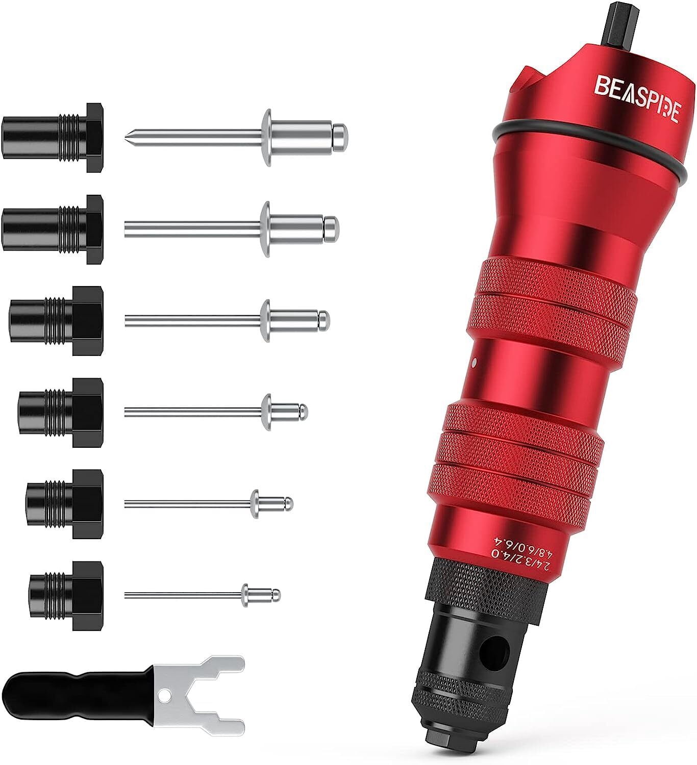 Electric Rivet Nut Gun Adapter Cordless Riveting Tool Insert Nut Drill ...