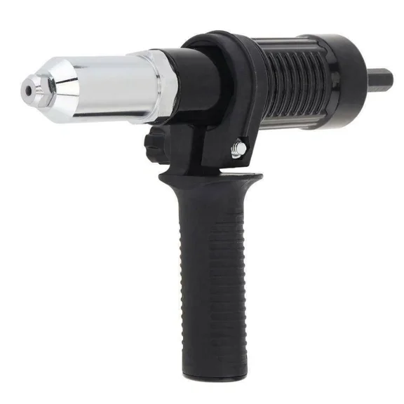 Electric Rivet Nut Gun Riveting Tools, Metal Pop Rivet Gun Tool Rivet Drill Attachment with Non-Slip Handle, Efficient Cordless Riveter Adapter Kit