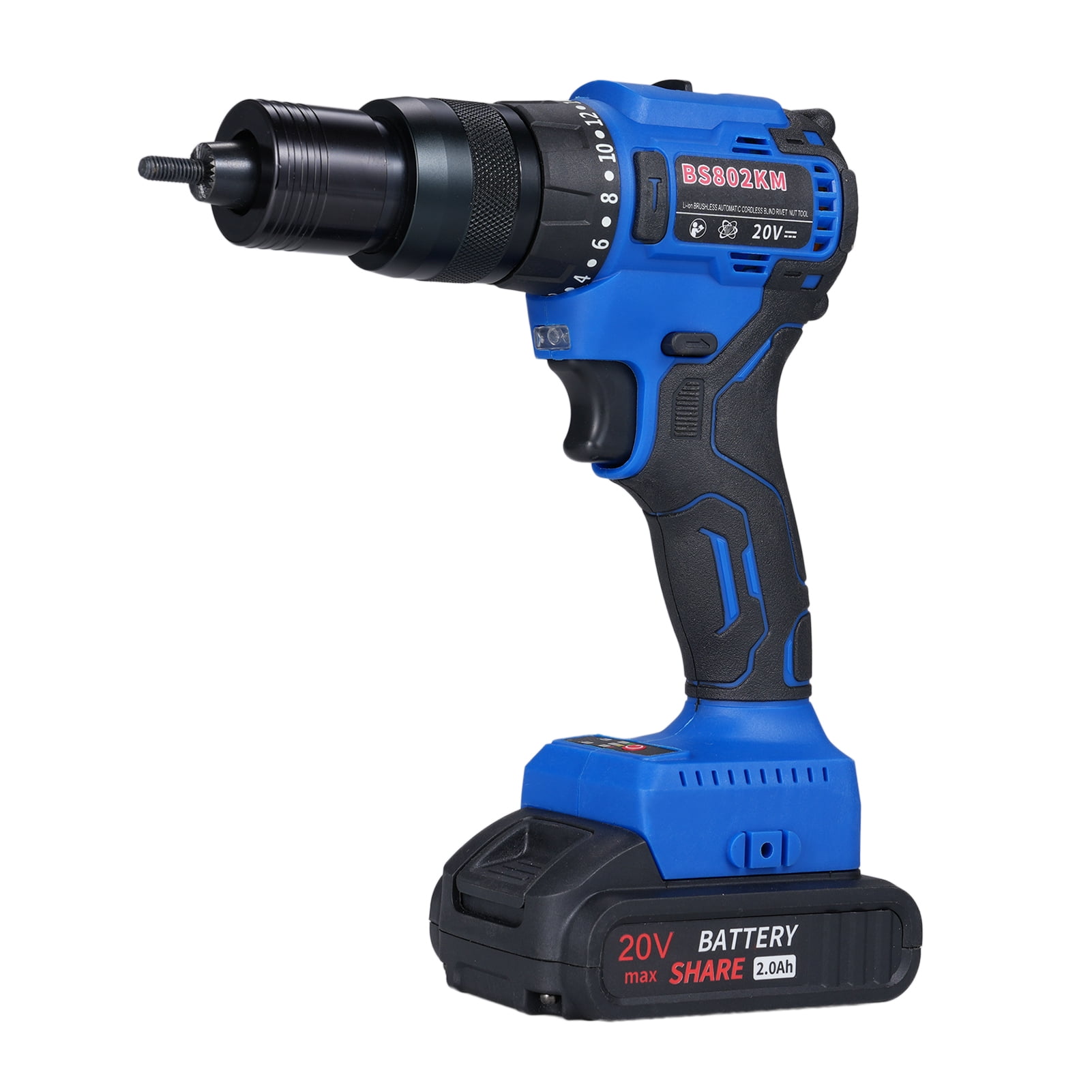 Electric Rivet Tool,With Mode And Mode And Motor Rivet Hine Battery 2 ...