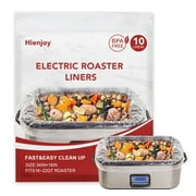 Electric Roaster Liners,10 Pack, 18" × 34" Disposable Roaster Liners Fit 16, 18, 22 Quart Roasters Cooking Bags for Instant Cleanup
