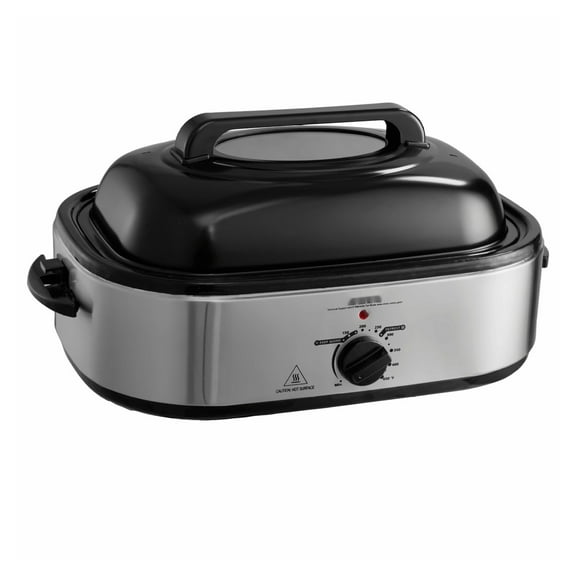 Electric Roaster Oven 18QT, Turkey Roaster with Self-Basting Lid, 1450W Defrost & Warm, Adjustable Temp, Removable Pan & Rack, Fits Up to 22lbs Turkey