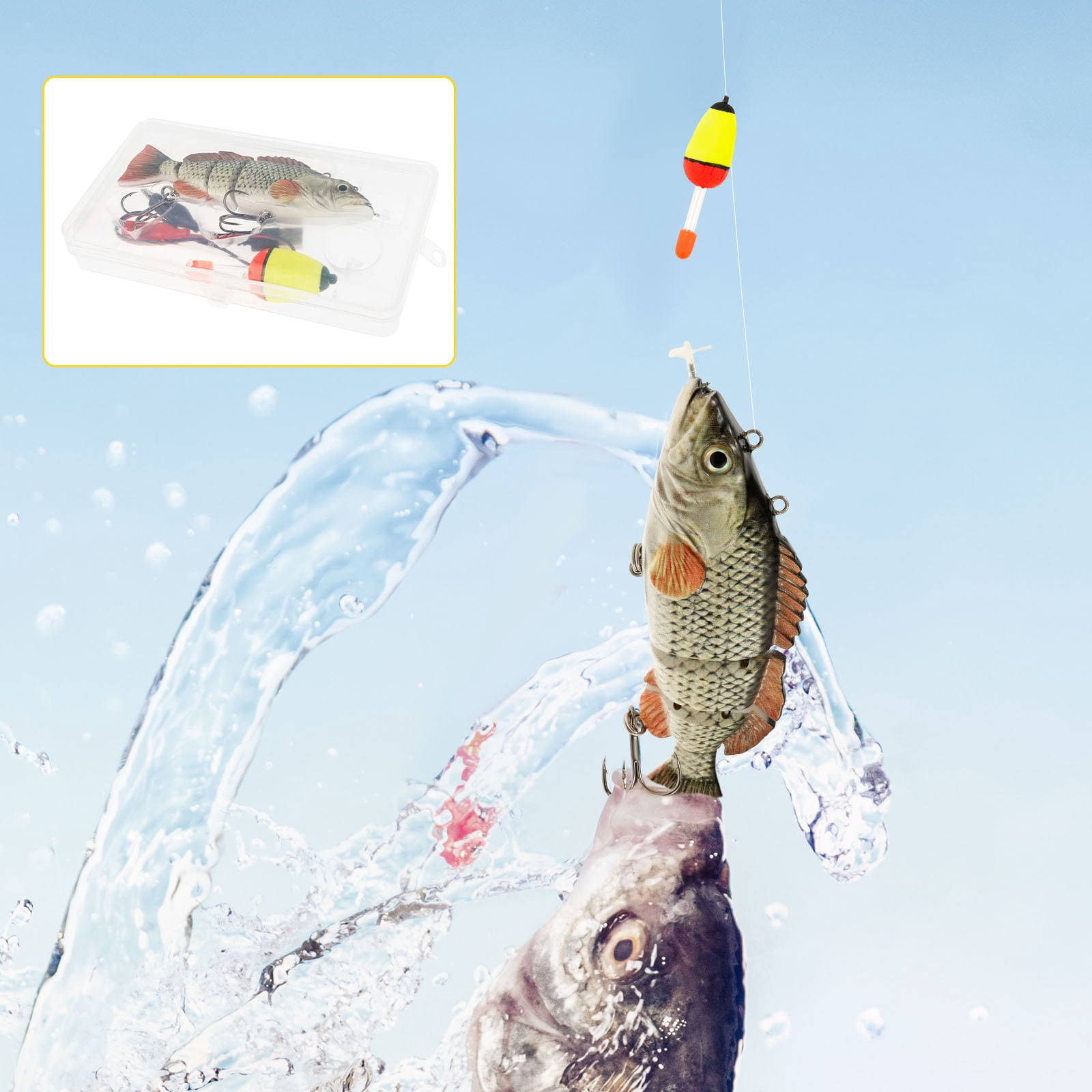 Electric Robotic Fishing Lure USB Rechargeable Robotic Swimming Fishing Lure Multi Jointed Swimbait for Freshwater and Saltwater