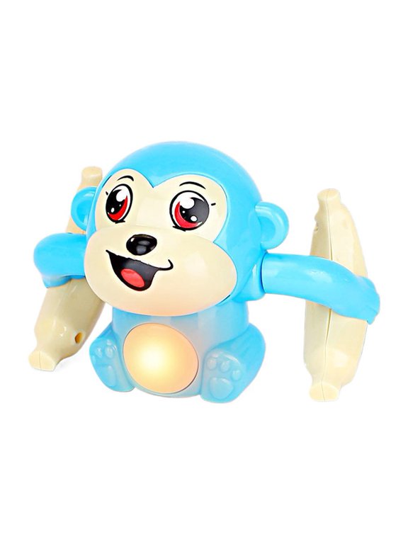 Electric Rolling Monkey Toy With Auto Crawl And Flip Motion For Kids Interactive Play