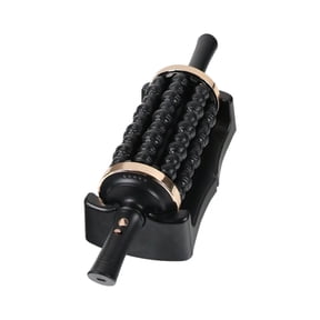 Electric Rolling Percussive Massager, Back Leg Foot Psoas Muscle Roller Massage Tool With Hands-Free Base, Deep Tissue And Muscle Recovery Rechargeable Roller Stick For Whole Body Relief