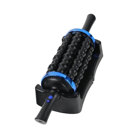 Electric Rolling Percussive Massager, Back Leg Foot Psoas Muscle Roller Massage Tool With Hands-Free Base, Deep Tissue And Muscle Recovery Rechargeable Roller Stick For Whole Body Relief