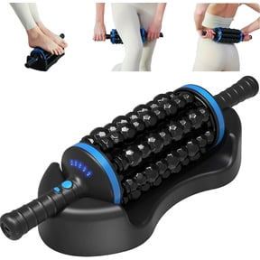 Electric Rolling Percussive Massager Hands-Free Base Rechargeable 5 Speed Full Body (A)