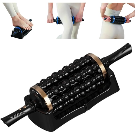 Electric Rolling Percussive Massager Hands-Free Base Rechargeable 5 Speed Full Body (B)