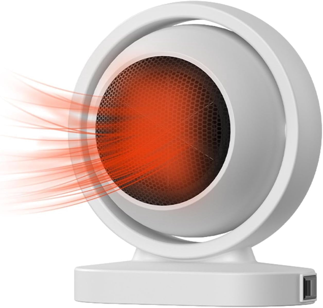 Electric Room Heater,380w Indoor Portable Mini Warm Air Blower with Thermostat,Fast Heating Ceramic Room Heater,Safety Heat Energy-Saving Fireplace Electric Fan,Quiet for Bedroom and Office White