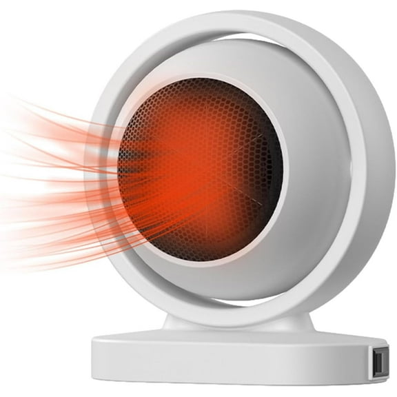 Electric Room Heater,380w Indoor Portable Mini Warm Air Blower with Thermostat,Fast Heating Ceramic Room Heater,Safety Heat Energy-Saving Fireplace Electric Fan,Quiet for Bedroom and Office White