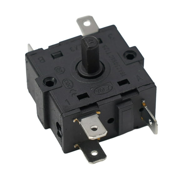 Electric Room Heater Switch Selector 3 Pin 5 Pin Ac250V 16A Rotary Control Compatible With Most Electric Heater Brands