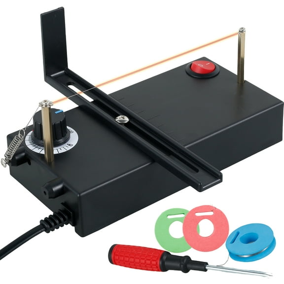 Electric Rope Cutter with 3 Heating Wires Adjustable Hot Ribbon Cutter Machine Safe Electric Ribbon Cutter Tool Small Ribbon Thermal Cutter for Elastic Band Braided Ribbon