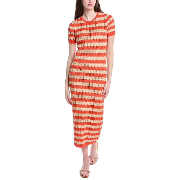 Electric & Rose womens Lina Midi Dress, m, Red