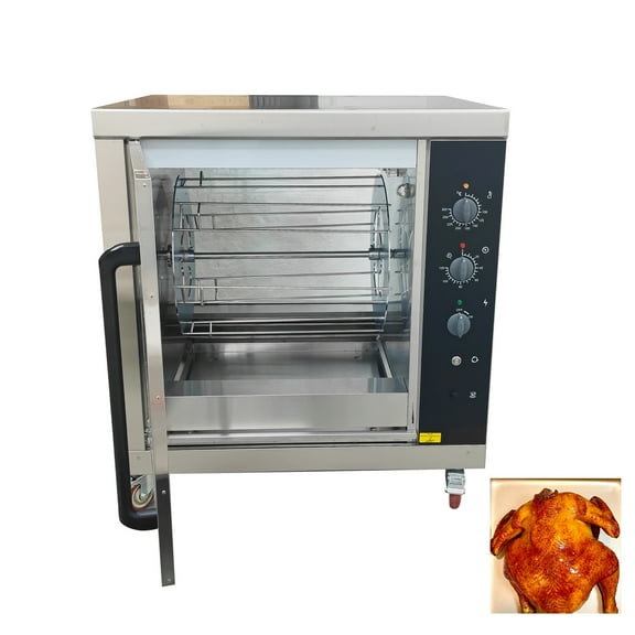 Electric Rotary Chicken Grill Rotisserie Machine Countertop 220V
