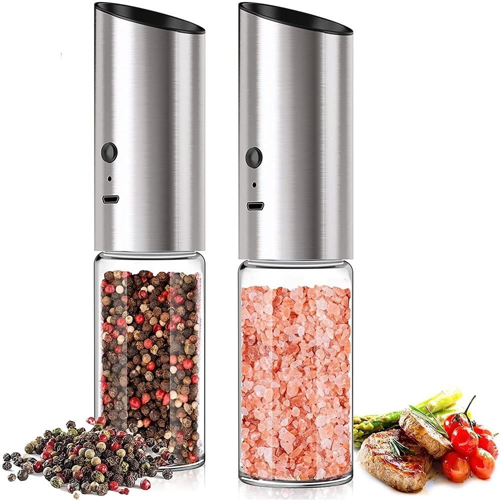 Electric Salt And Pepper Grinder Set USB Rechargeable Eletric Pepper Mill Shakers Automatic Spice Machine Kitchen Tool