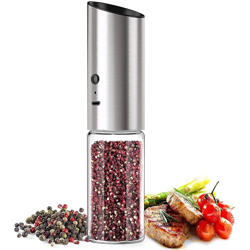 Electric Salt And Pepper Grinder Set USB Rechargeable Eletric Pepper Mill Shakers Automatic Spice Machine Kitchen Tool