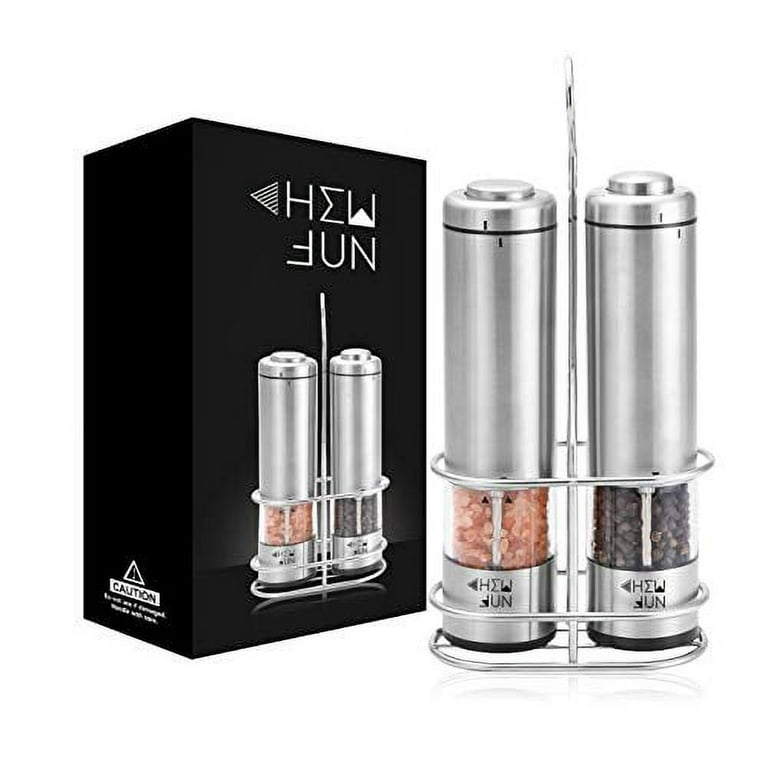 Leeseph Battery Operated Pepper Grinders, One-Button Operation Electric Sea Salt  Mills, Kitchen Tools Gadgets
