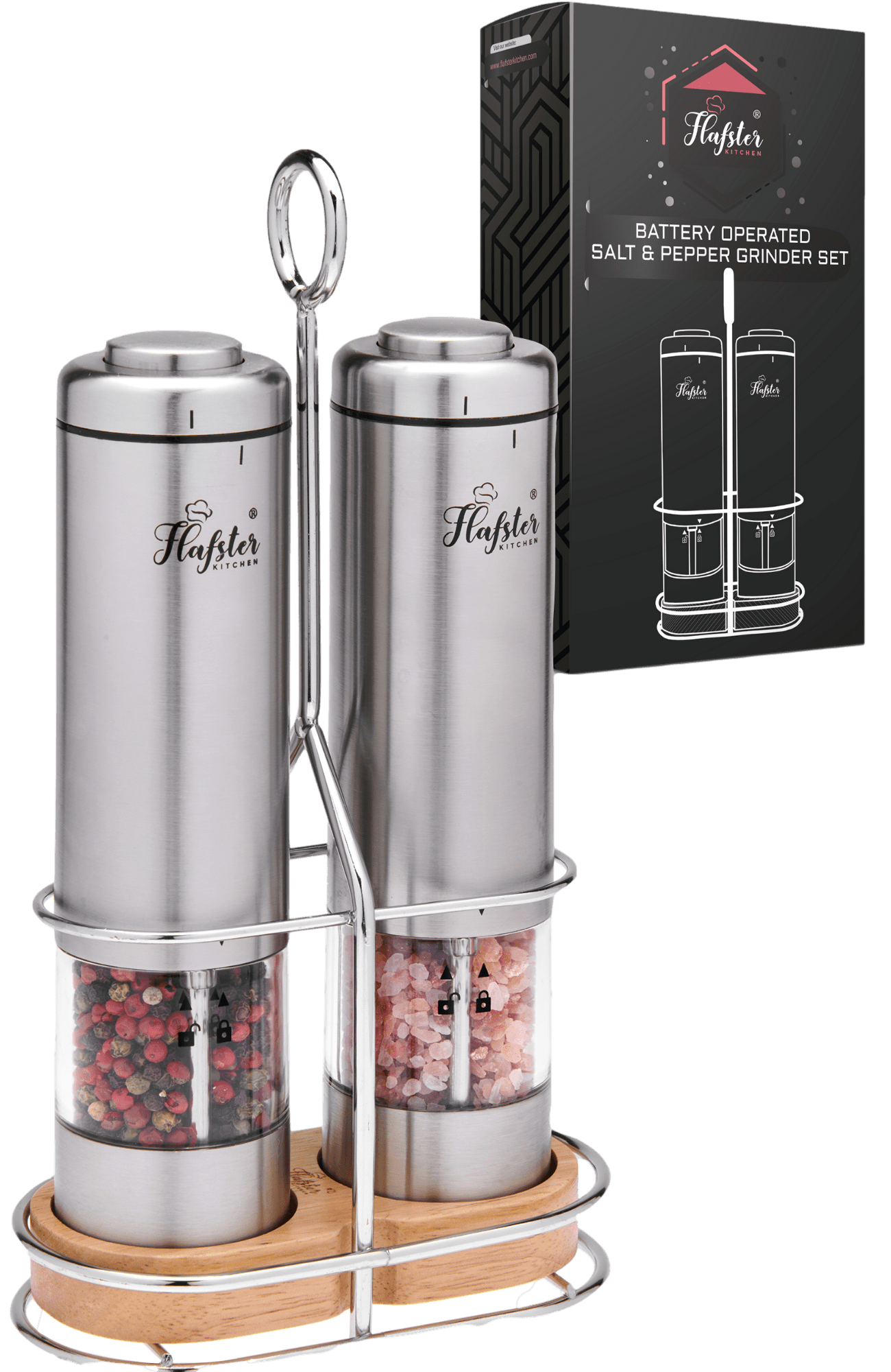 Kitcheniva Electric Gravity Salt Pepper Grinder Mill Set of 2 Black, Set of  2 - Fry's Food Stores