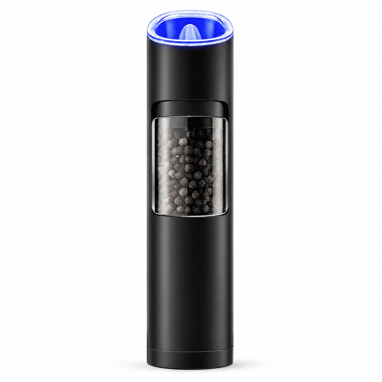 Electric Gravity Salt and Pepper Grinder - Battery-Powered, One-Hand Operation, Adjustable Coarseness, LED Indicator