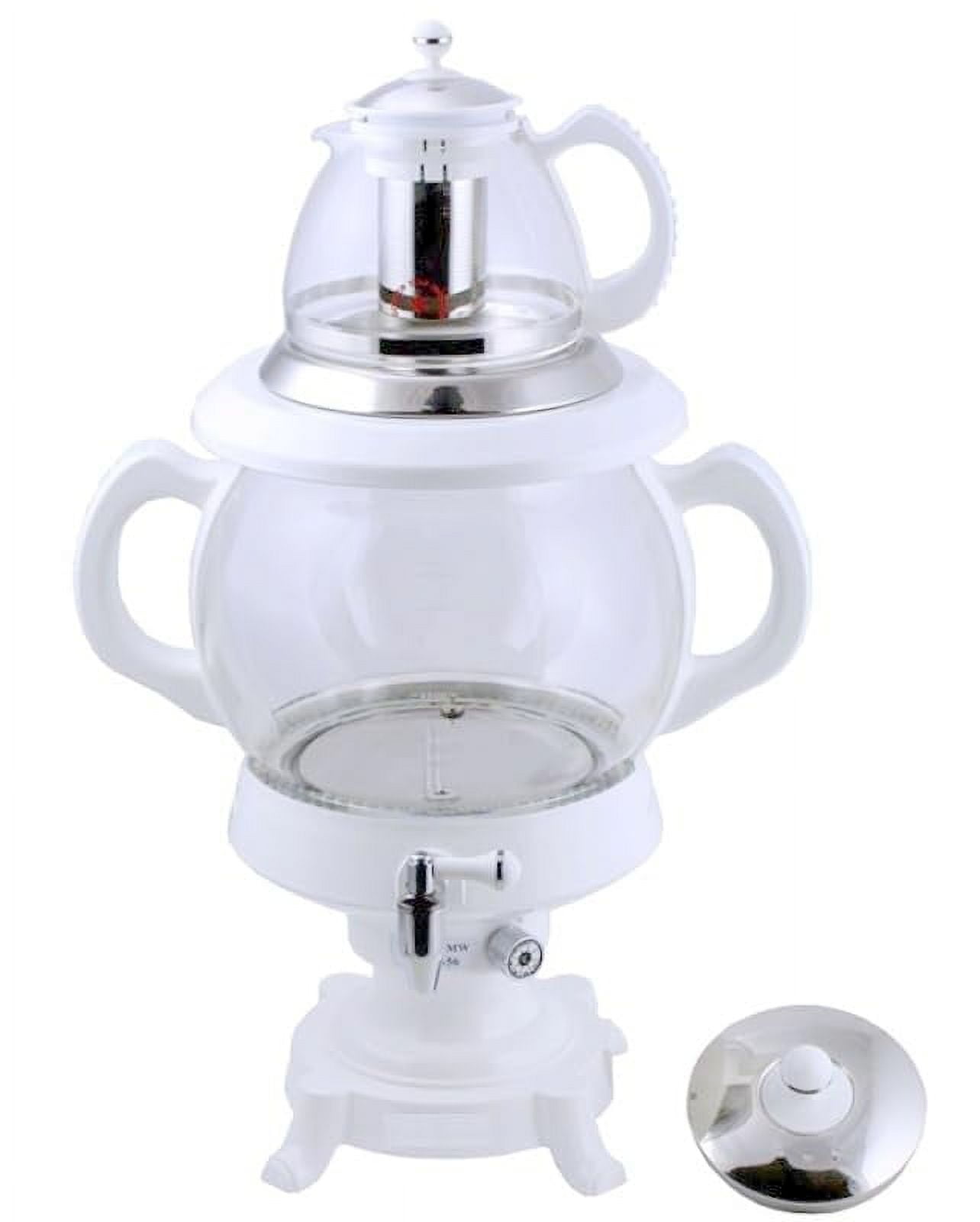 Golda Inc. Stainless Steel Turkish Tea Maker, Samovar, Electric Kettle, with Boil-Dry Protection