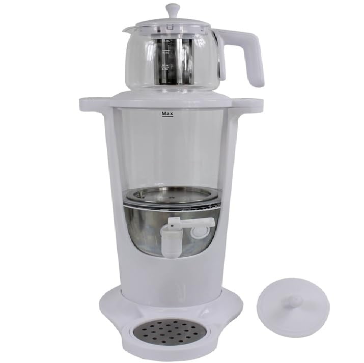 Electric Samovar Tea Maker Kettle 4.2L Glass Teapot 110V 1000W Auto Shut Off