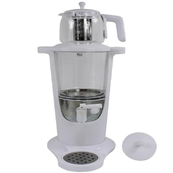 Electric Samovar Tea Maker Kettle 4.2L Glass Teapot 110V 1000W Auto Shut Off