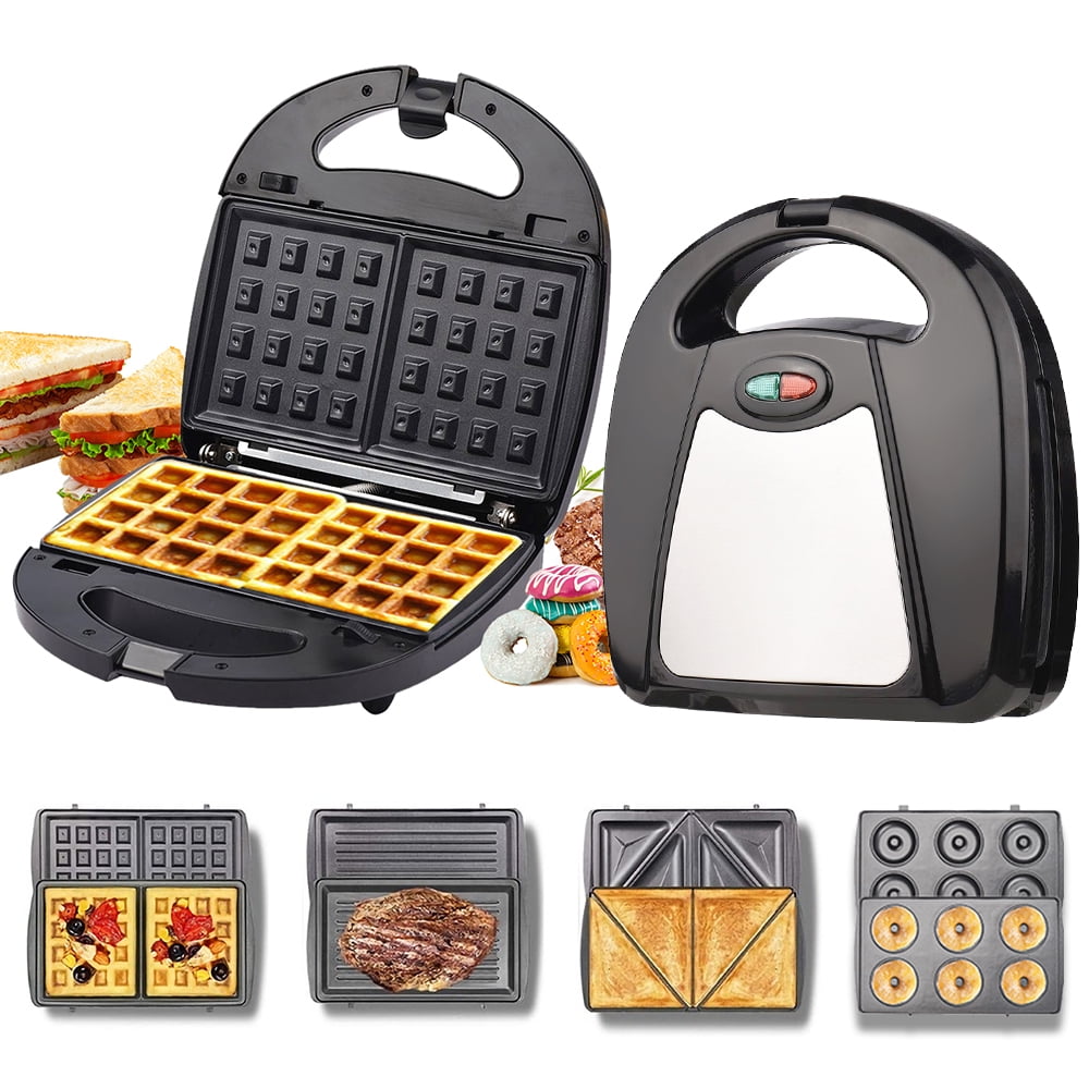Electric Sandwich Maker, 2023 New Upgrade 4 in 1 Compact Waffle Maker